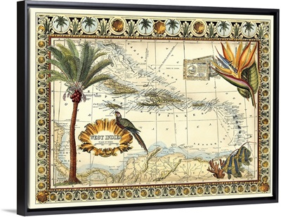 Tropical Map of West Indies