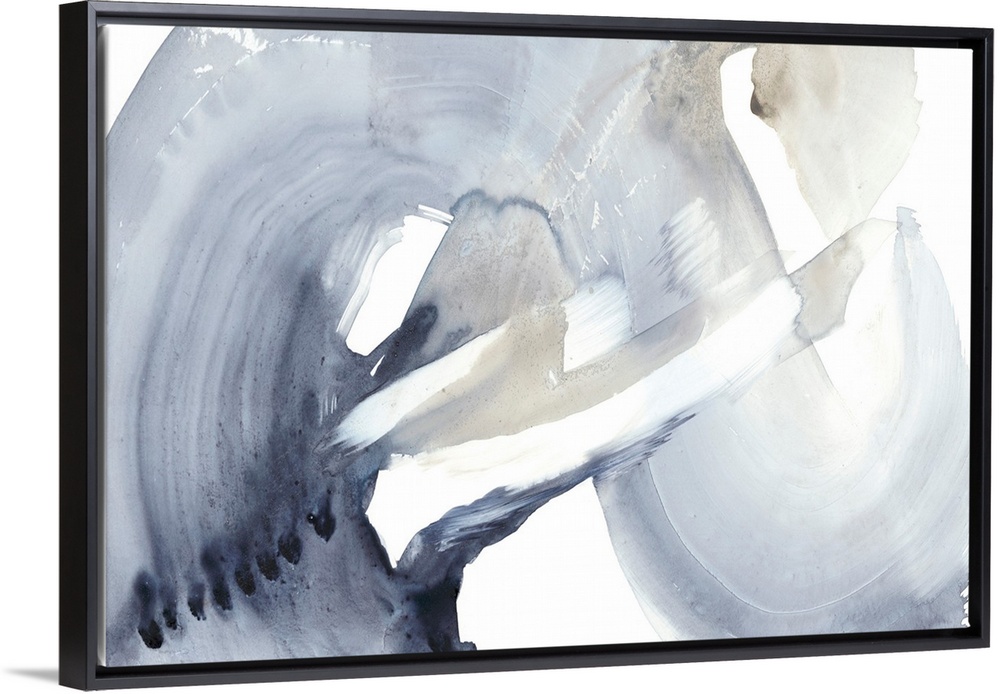 Contemporary watercolor abstract painted to resemble a wave-like shape.