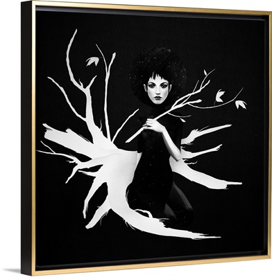 Still Light printed as a Stretched Canvas, Gold Floating Frame