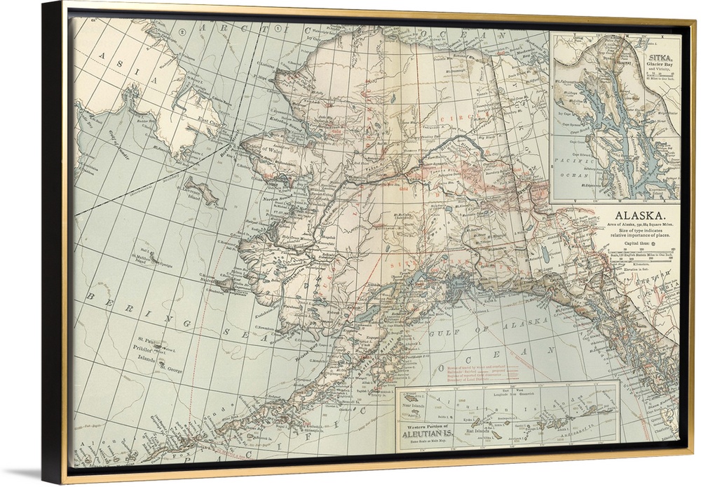 Alaska - Vintage Map