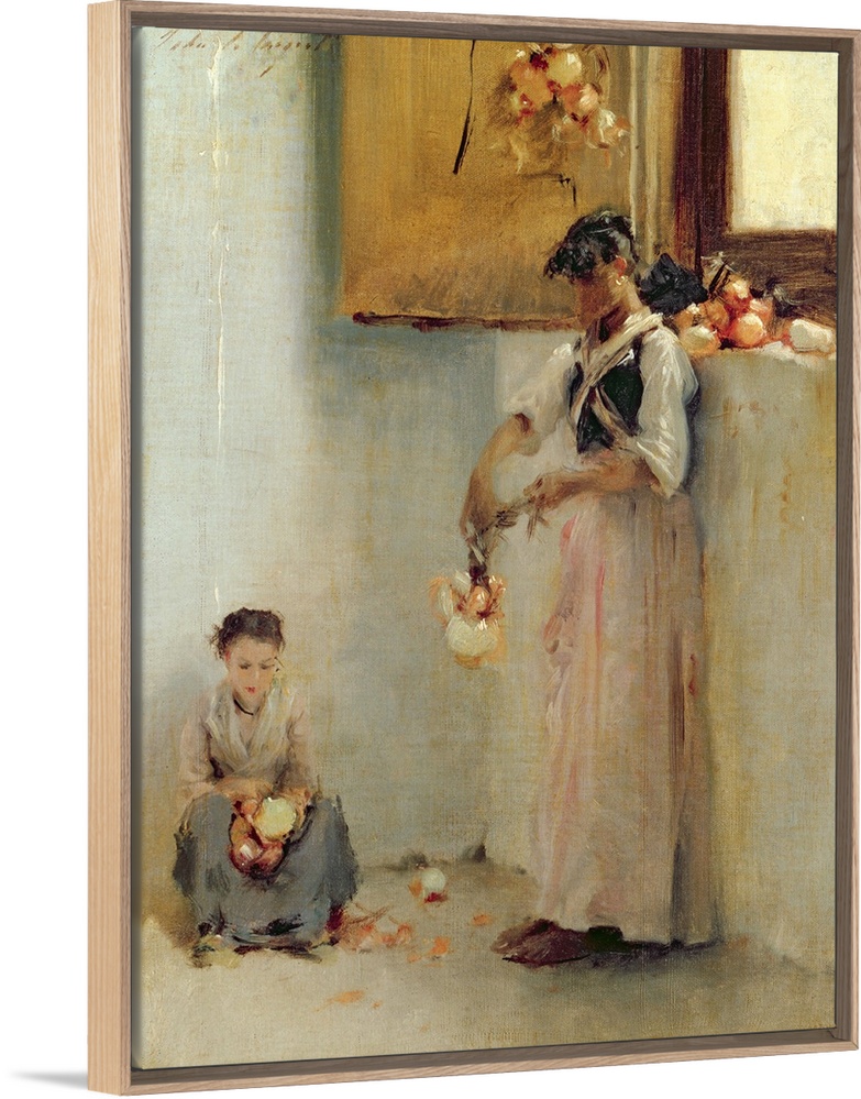 CH202598 Credit: Stringing Onions, c.1882 (oil on canvas) by John Singer Sargent (1856-1925)Private Collection/ Photo A Ch...