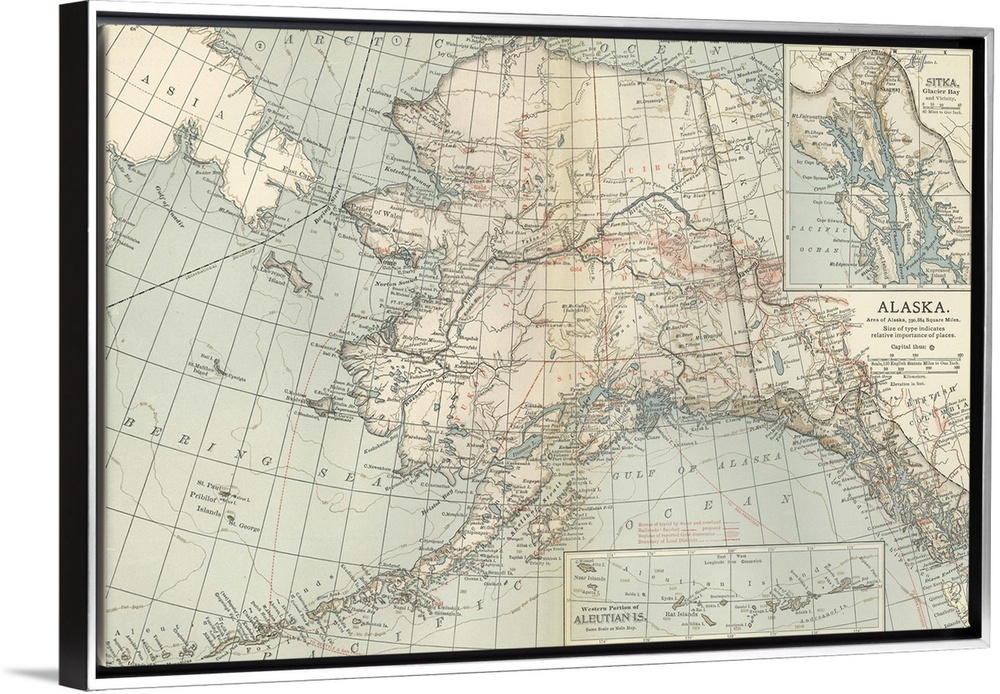 Alaska - Vintage Map
