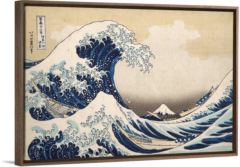 The breathtaking composition of this woodblock print, said to have inspired Debussys La Mer The Sea and Rilkes Der Berg Th...
