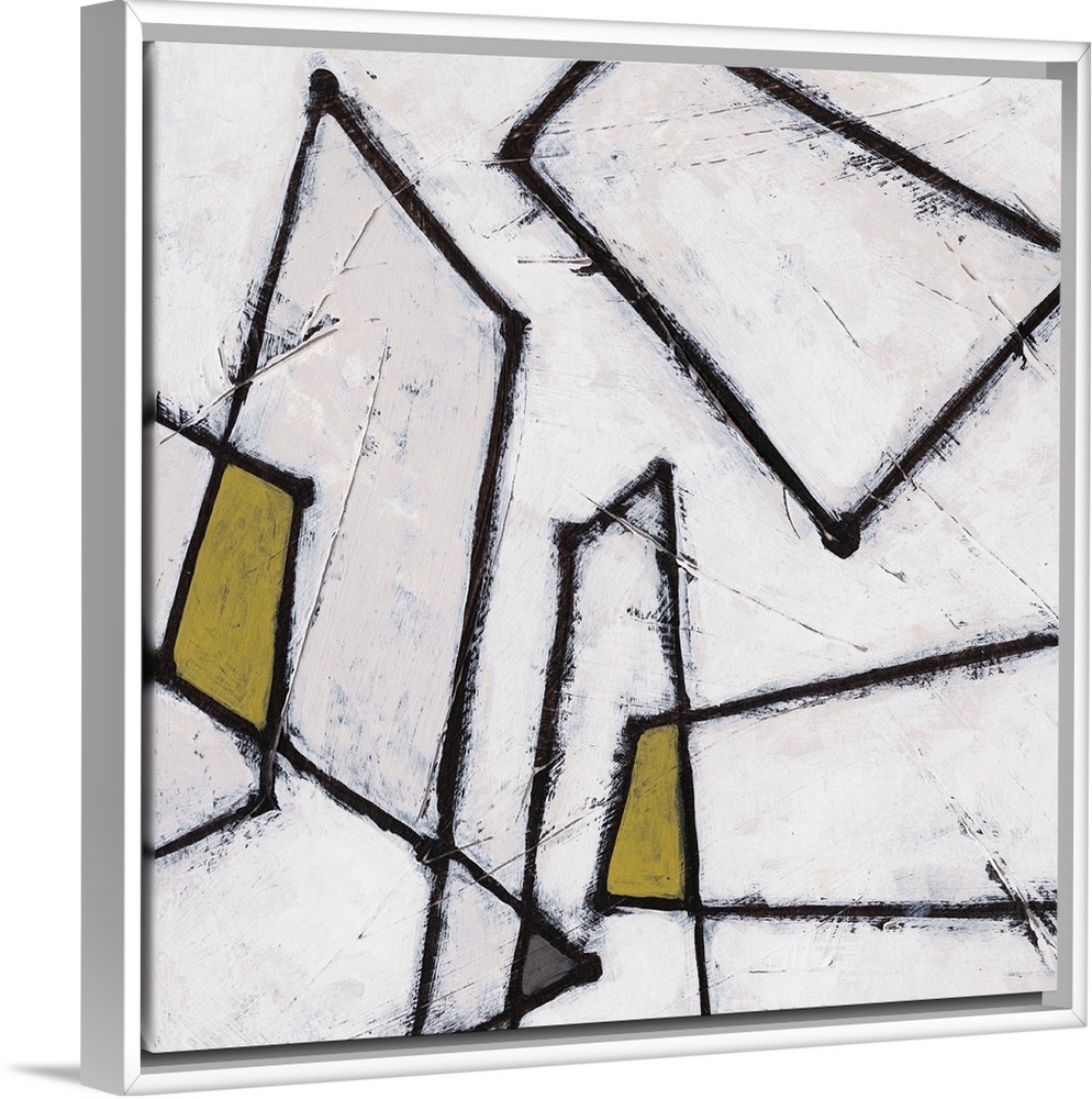 Contemporary mid-century inspired abstract artwork.