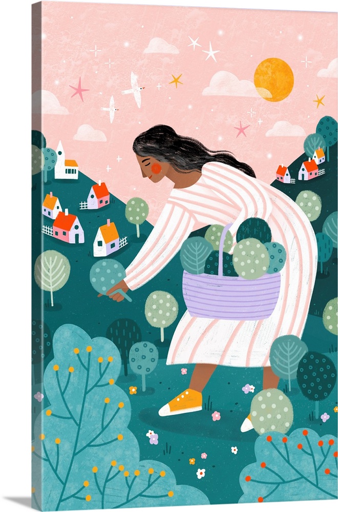 A Woman Tree Picking