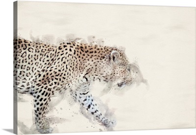 Abstract African Leopard Watercolor