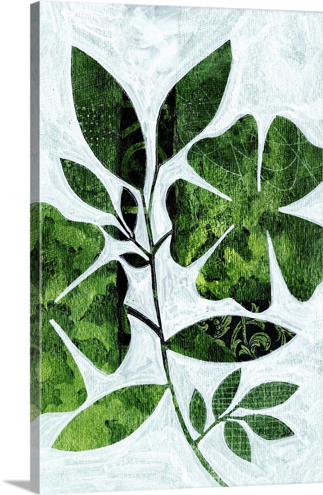 Abstract Green Floral 1