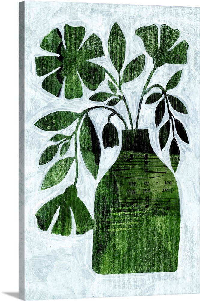 Abstract Green Floral 2