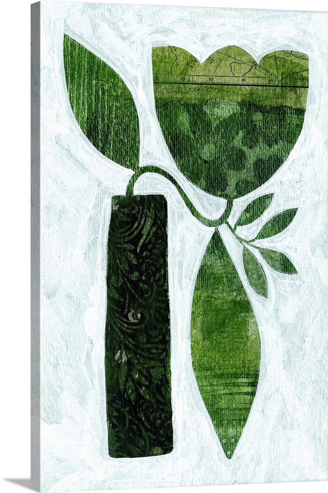 Abstract Green Tulip 1