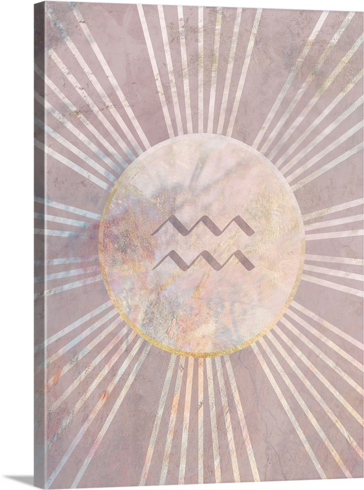 Aquarius Boho Star Sign Sun