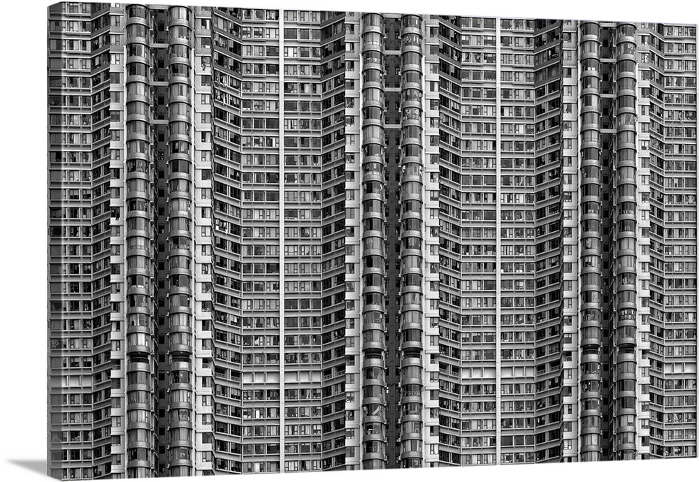 Mesmerizing image of a multitude of windows and apartments in a skyscraper.