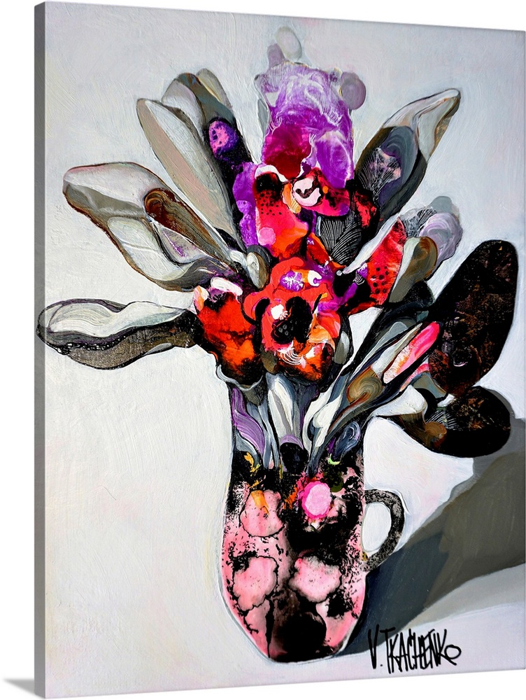 Bouquet Of Flowers In A Mug