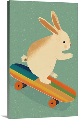 Bunny On Skateboard