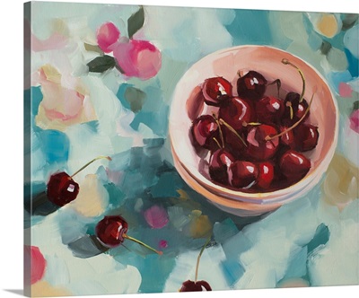 Cherries On Tablecloth