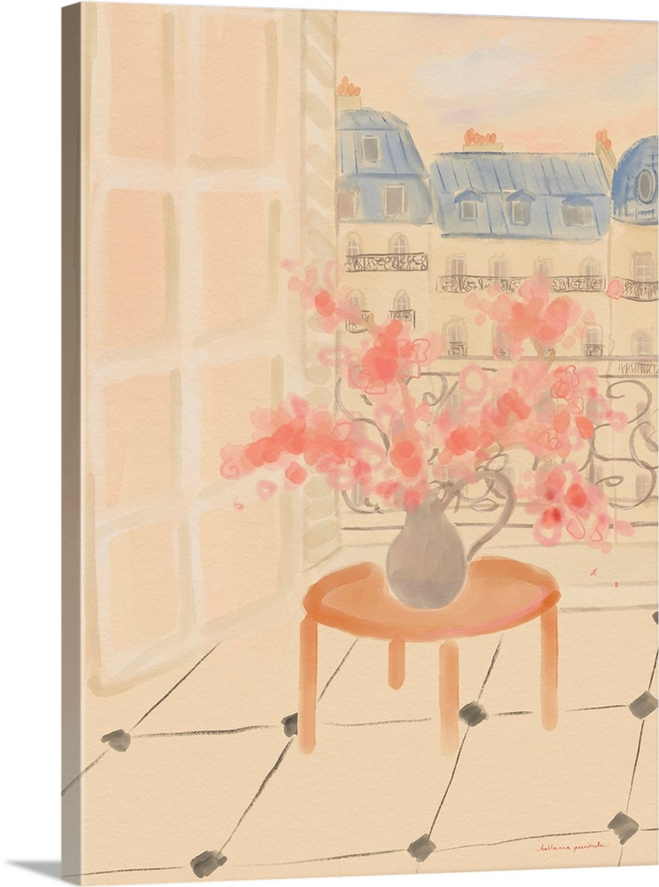 Cherry Blossoms In Parisian Apartment