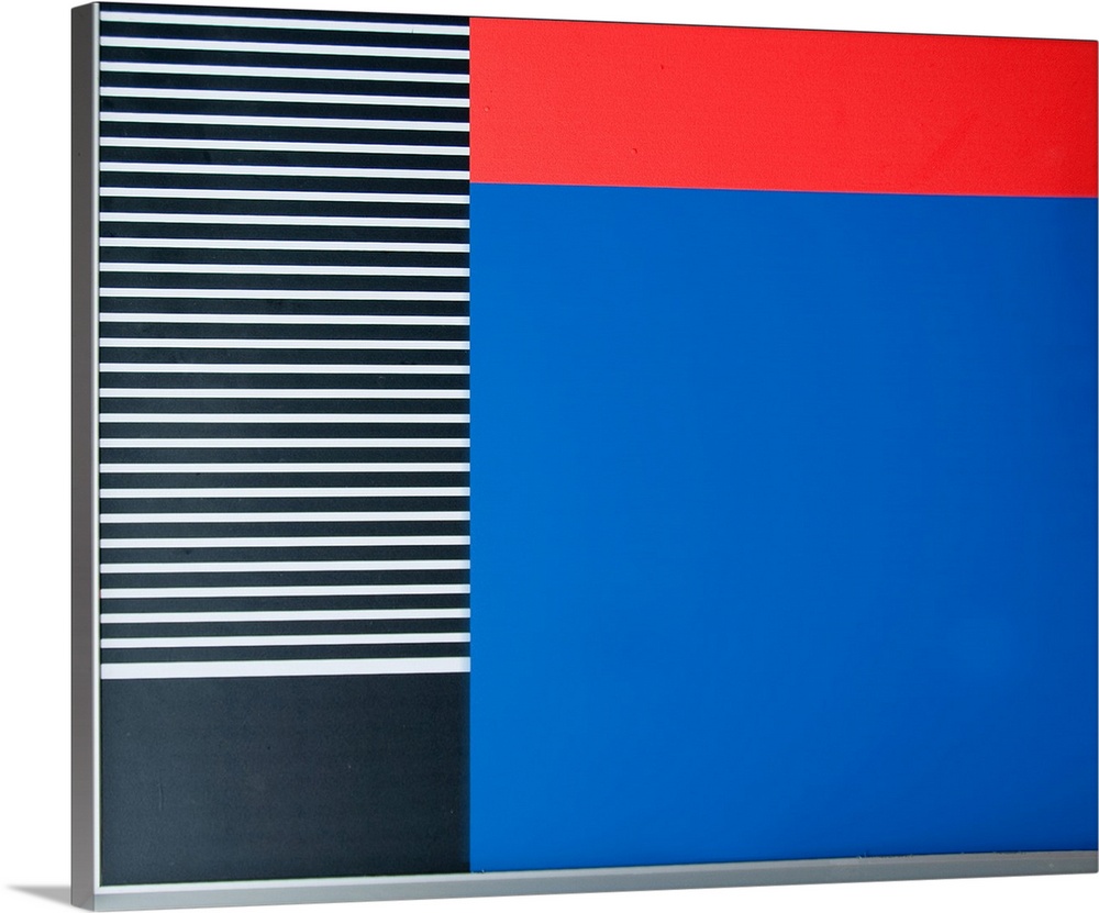 Abstract composition of stripes and colors in the Picture and Sound in Hilversum, Netherlands.