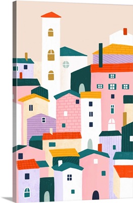 Colorful Village Scene