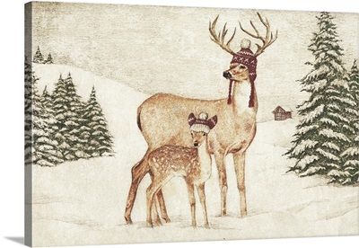 Deer Wearing Cozy Hats