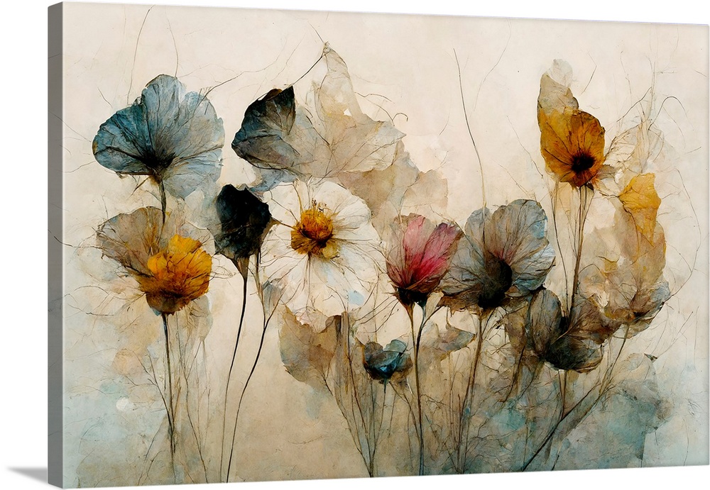 Flower Jars | Big Canvas Wall Art Print | Great Big Canvas