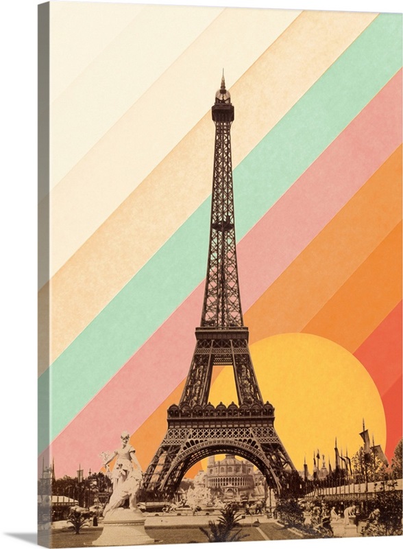 Eiffel Tower Rainbow Wall Art, Canvas Prints, Framed Prints, Wall Peels