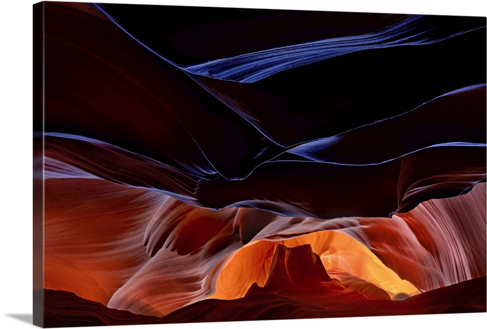A night view of a section of Antelope Canyon in Arizona.