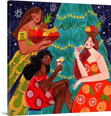 Festive Christmas Fruit Women