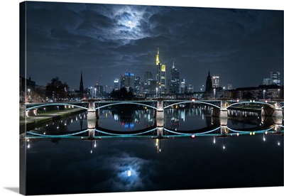 Frankfurt At Full Moon