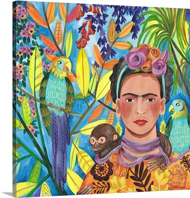 Frida And Her Parrots