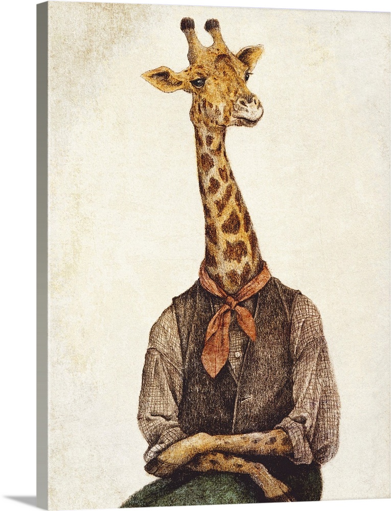 Giraffe With A Human Body