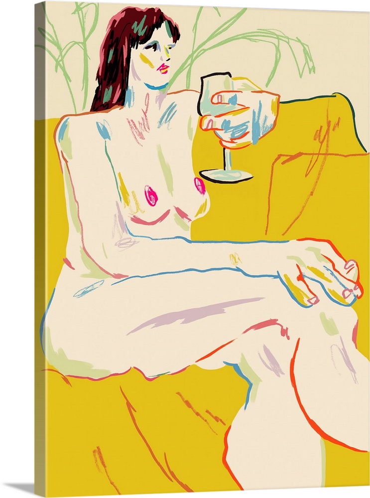 Girl With A Wine Glass