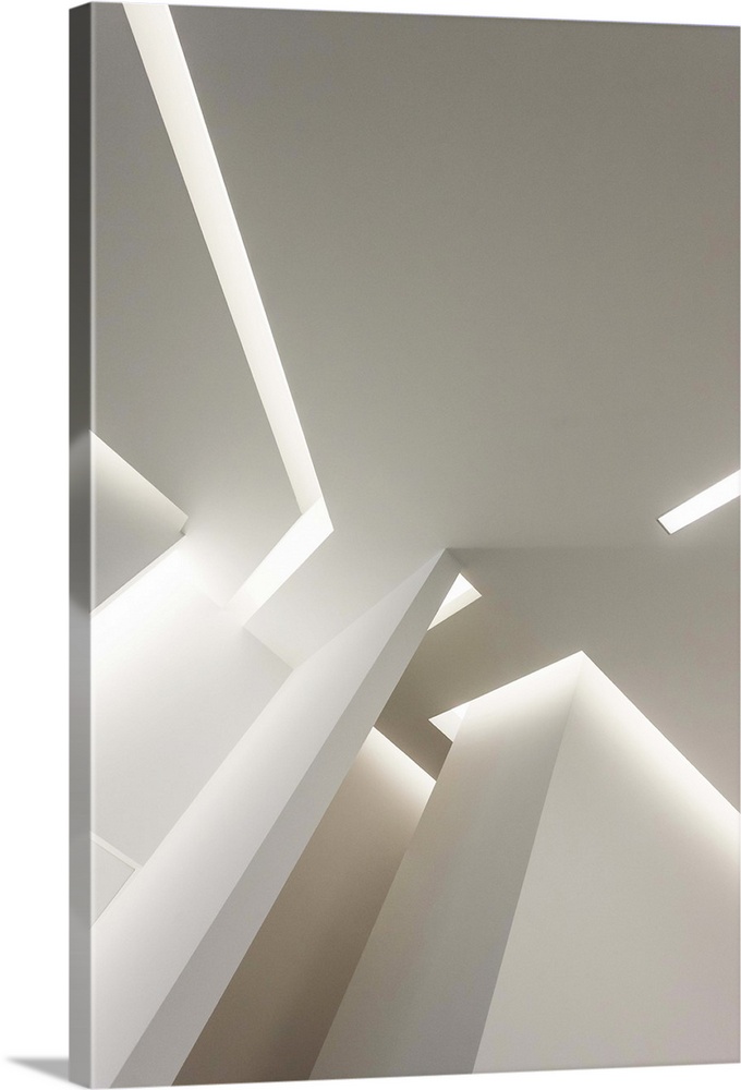 Abstract shapes of the ceiling of a showroom in Ghent, Belgium.