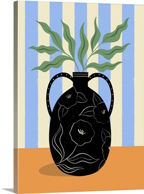 Leaves In Patterned Vase