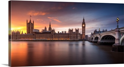 London Palace Of Westminster Sunset