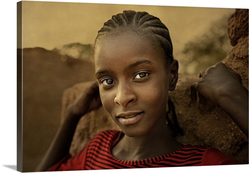 Portrait of a beautiful young girl in Iferuan, Niger.