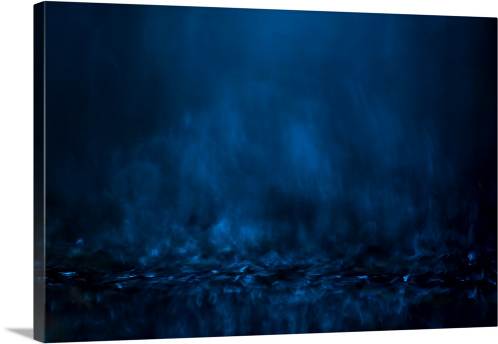 Abstract digital waterscape with dark blue and black hues.