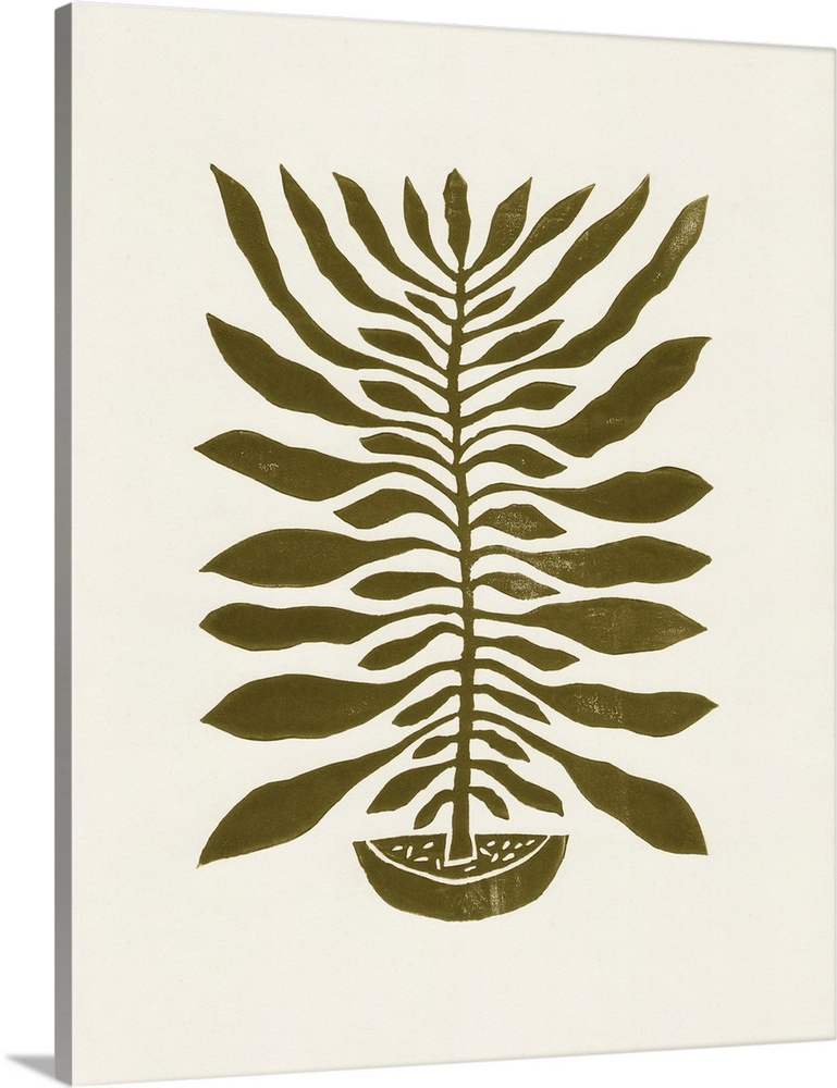 One Hundred-Leaved Plant #22 / Lino Print