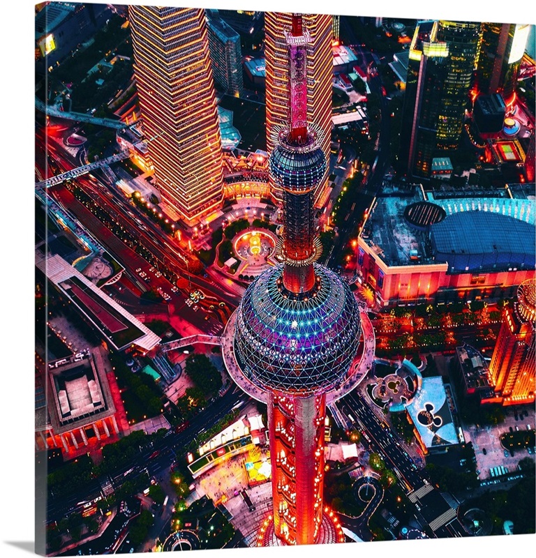 Oriental Pearl Tower Wall Art, Canvas Prints, Framed Prints, Wall Peels ...