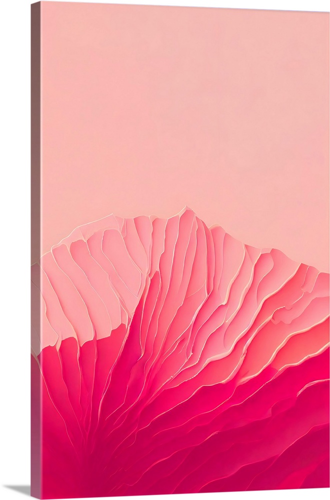 A textured image of wavy organic lines emanating outwards in gradiant shades of hot pink. A sensual and feminine piece of ...