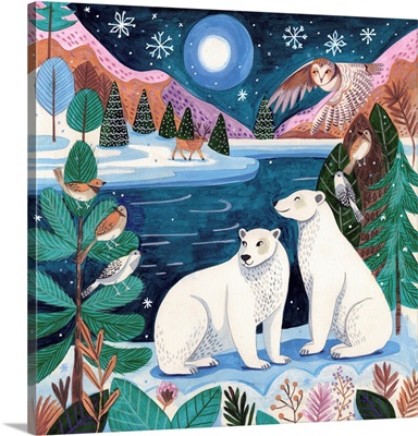 Polar Bears Christmas At The North Pole