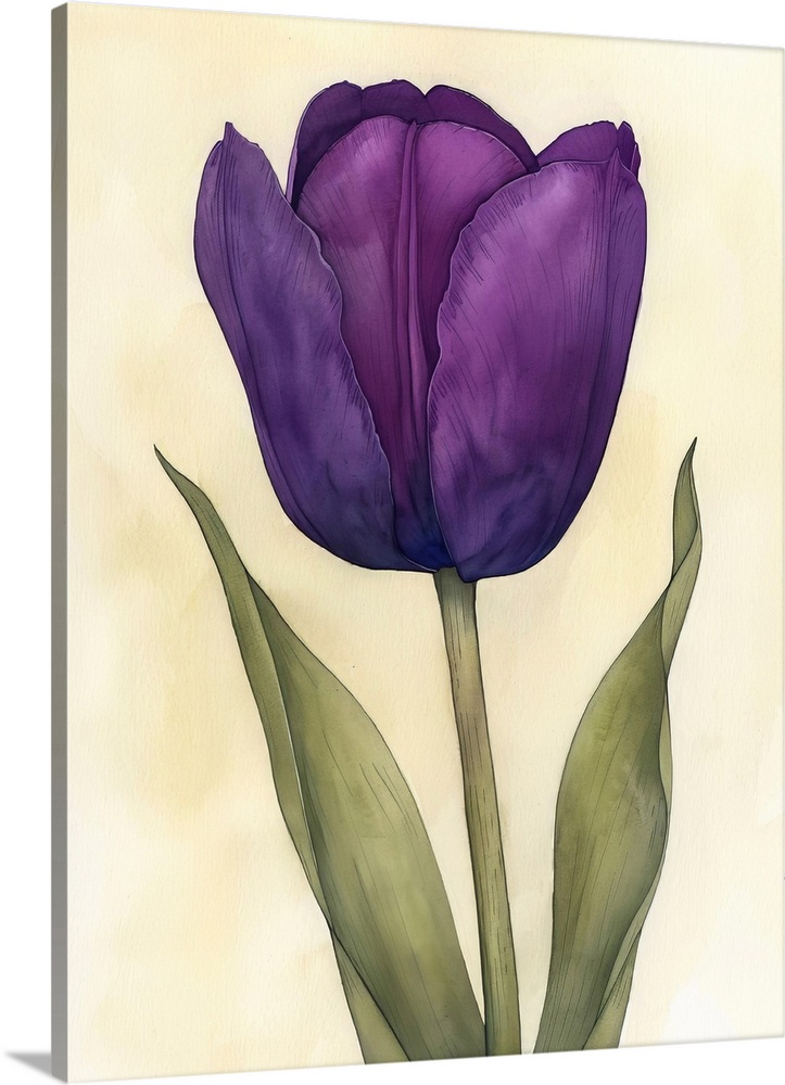 Vintage oil painting of three pink and red tulips on a dark background in the style of baroque, with dark moody lighting, ...