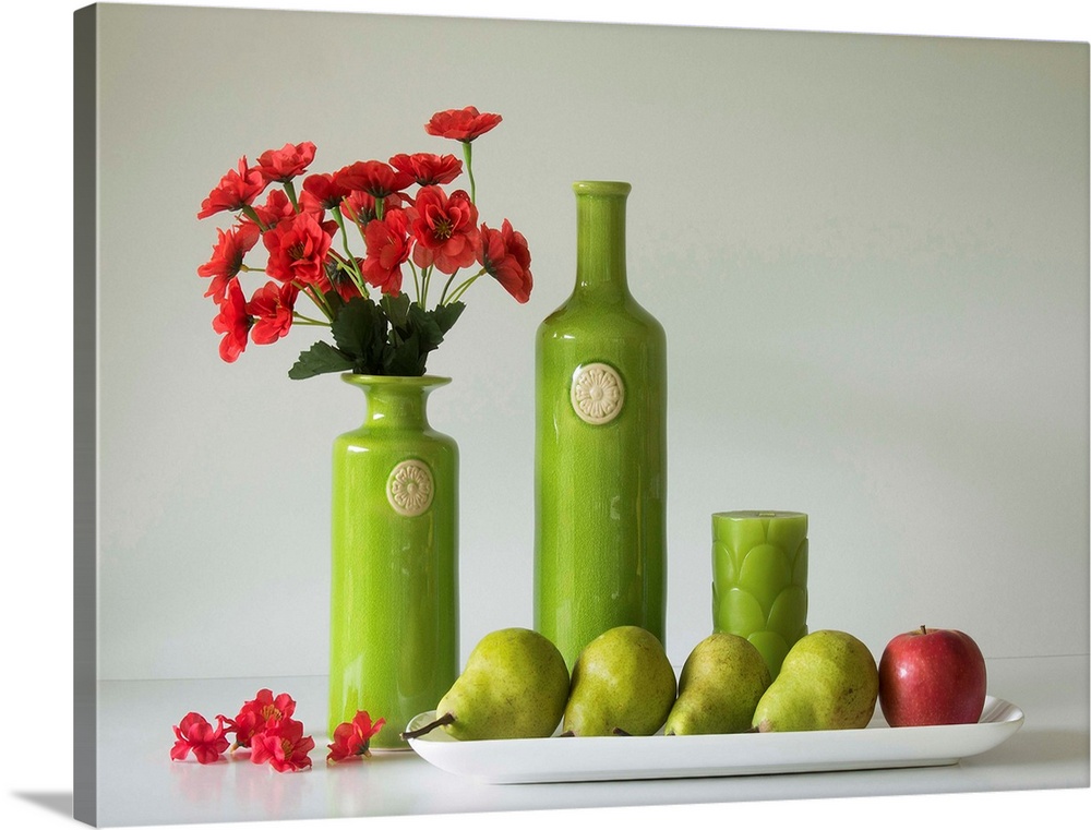 Red and Green With Apple and Pears