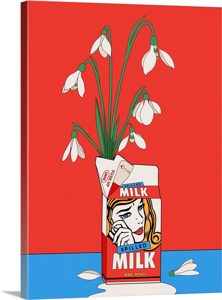 Snowdrops In Spilled Milk Carton