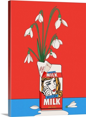 Snowdrops In Spilled Milk Carton