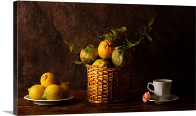 Still Life With Lemons, Oranges and A Rose