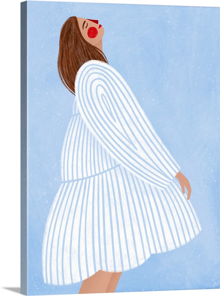 The Woman With The Blue Stripes