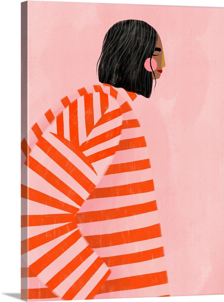 The Woman With The Orange Stripes
