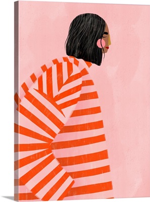 The Woman With The Orange Stripes