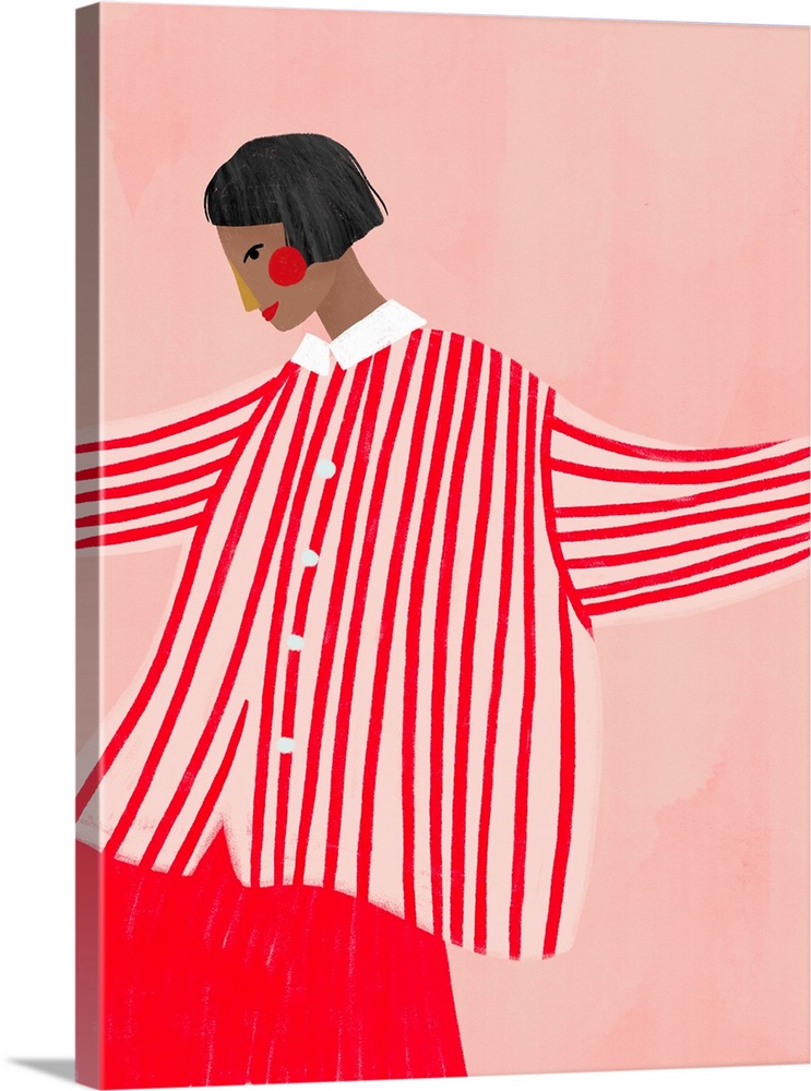The Woman With The Red Stripes