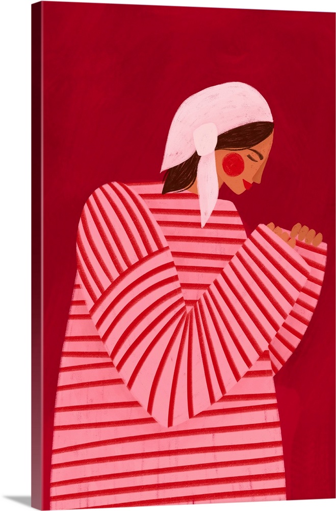 The Woman With The Red Stripes