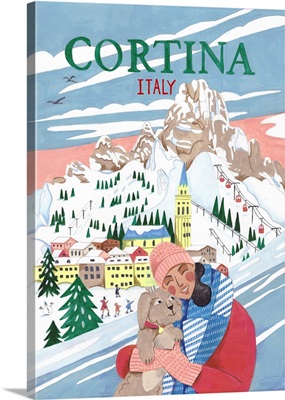 Travel Woman In Cortina, Italy